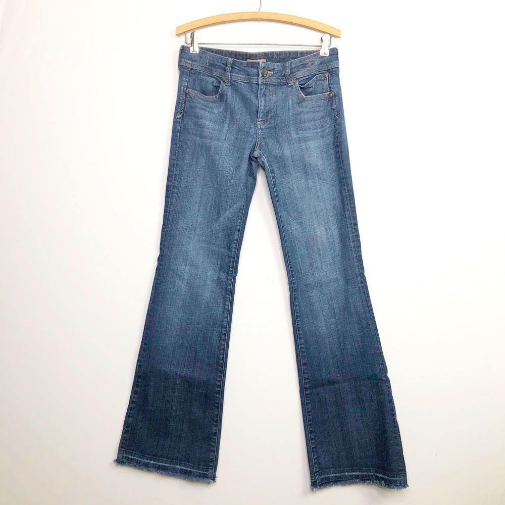 See Thru Soul wide leg, frayed, low rise, jeans